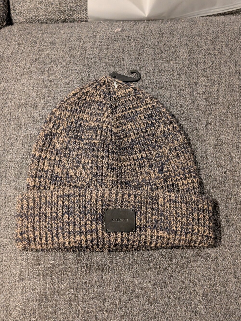 Allsaints Angled Stitch Marled Beanie